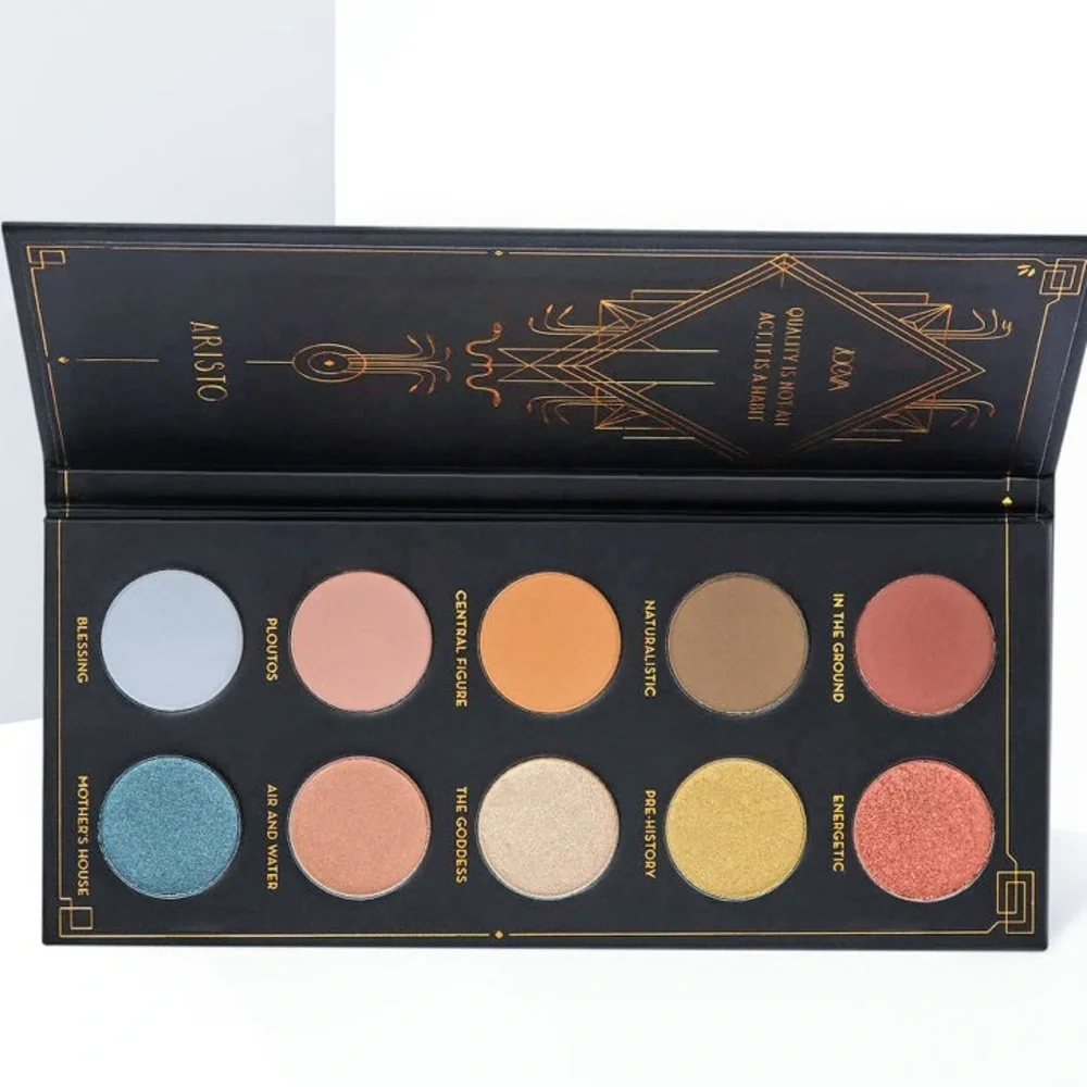 Zoeva Aristo Eyeshadow Palette Matte Shimmer & Metallic Shades 10 Pan Makeup NEW